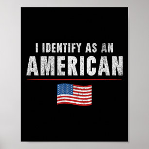 Poster Fier patriot américain républicain, je m'identifie