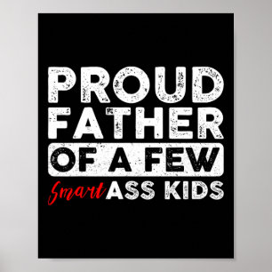 Poster Fier Père De Quelques Enfants Intelligents Drôle F