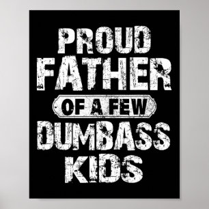 Poster Fier Père De Quelques Petits Enfants Drôle Fantast