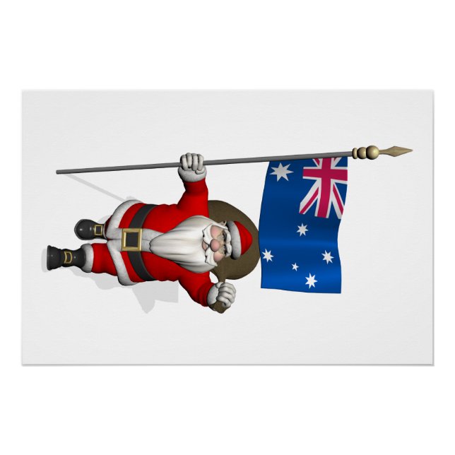 Poster Fier Père Noël australien (Devant)
