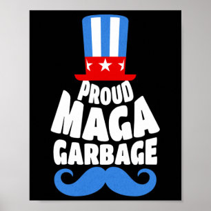 Poster Fier supporter de l'énorme détritus Trump Usa