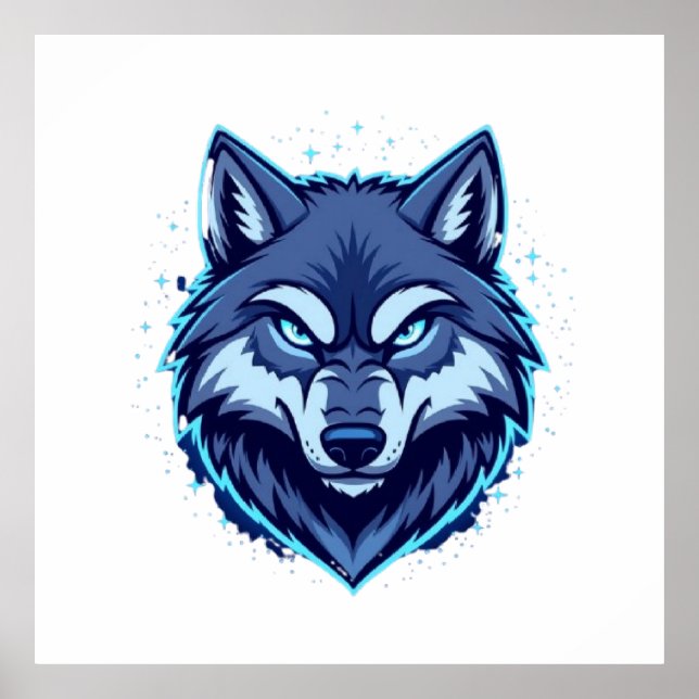 Poster Fierce Wolf – Symbol of Strength and Freedom (Devant)