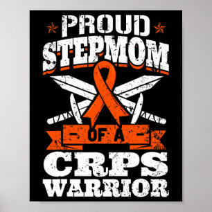 Poster Fière belle-mère d'un guerrier Crps Rsd Ruban de s