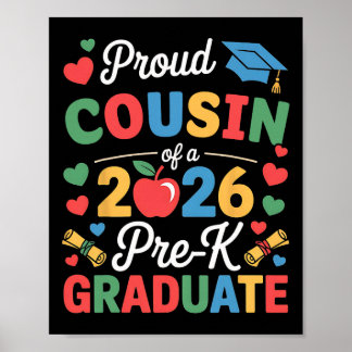Poster Fière cousine d'un diplômé de la promotion 2026 de