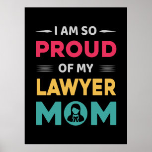 Poster Fière De Mon Avocat Maman