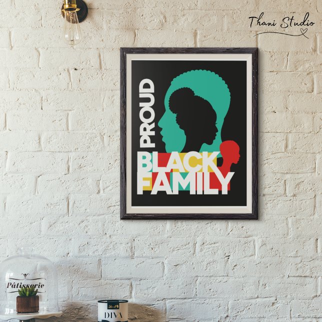 Poster Fière Famille noire Mois de l'histoire des Noirs (Créateur téléchargé)