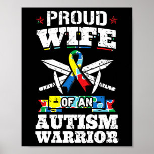 Poster Fière Femme D'Un Guerrier Autiste