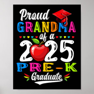 Poster Fière Grand-Mère De 2025 Pré-K Graduate Graduate P