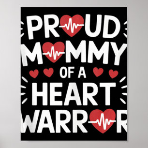Poster Fière Maman D'Un Guerrier Du Coeur Conscience De L
