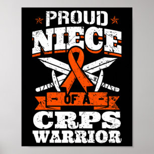 Poster Fière Nièce D'Une Crps Guerrier Rsd Sensibilisatio
