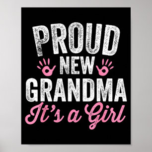 Poster Fière nouvelle grand-mère C'est une fille Mère bie