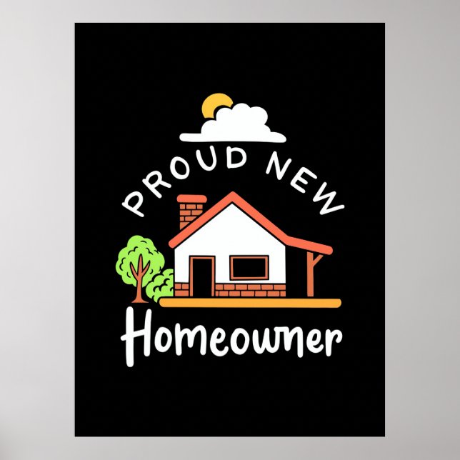 Poster Fière nouvelle propriétaire (Devant)