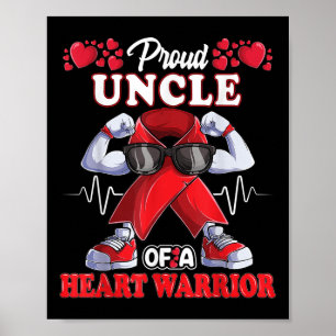 Poster Fière Oncle D'Un Guerrier Du Coeur Sensibilisation
