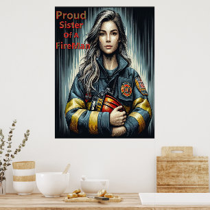 Poster Fière Soeur D'Une Robotique De Lutte Contre Les Fe