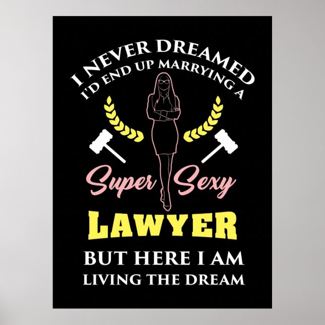 Poster Fière Super Avocate Lady (Devant)