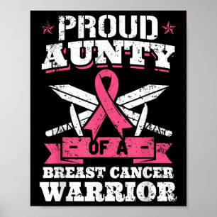 Poster Fière Tasse De Cancer Du Sein Guerrier Prix Rose