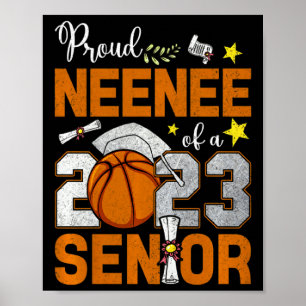 Poster Fière tata d'une senior de basketball 2023