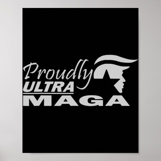 Poster Fièrement Ultra Maga Trump Anti Joe Biden Ultra Ma (Devant)