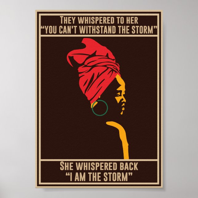 Poster Fières Femmes Noires Africaines-Américaines, Je Su (Devant)