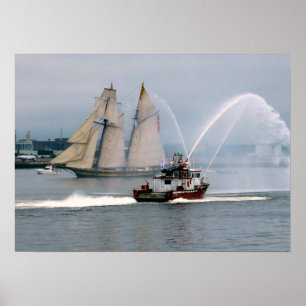 Poster Fierté de Baltimore et bateau à feu