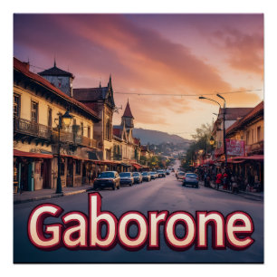 Poster Fierté de la ville de Gaborone Botswana 📍