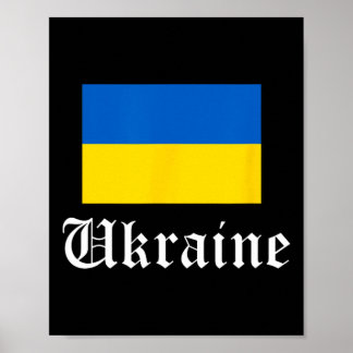 Poster Fierté de pays de football d'Ukraine Vintage