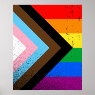 Poster Fierté de progrès LGBTQ+