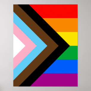 Poster Fierté de progrès LGBTQ+