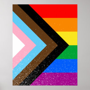 Poster Fierté de progrès LGBTQ+
