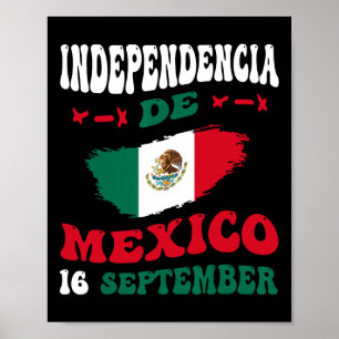 Poster Fierté du drapeau mexicain Fête de l'Indépendance