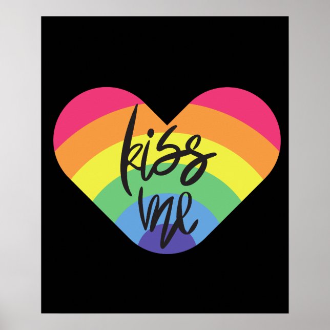 Poster Fierté - embrasse-moi. L'amour est juste. (Devant)