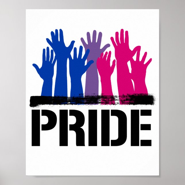Poster Fierté ensemble bisexuelle (Devant)