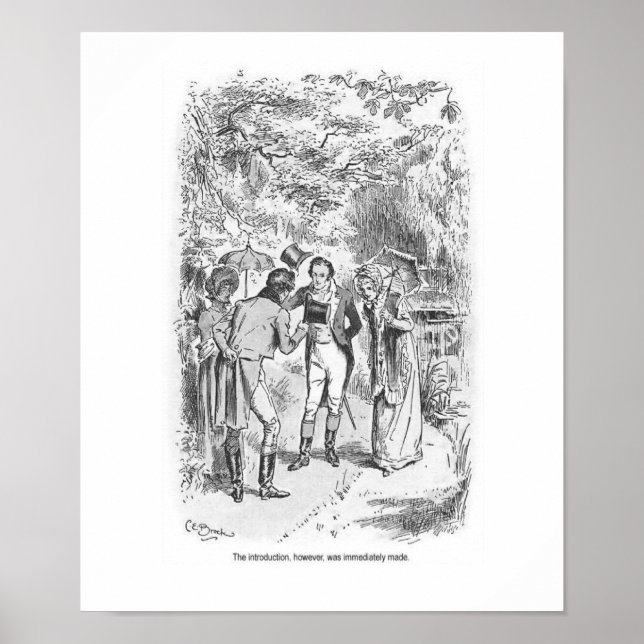 Poster Fierté et préjugés Jane Austen Ladies Wall Art (Devant)