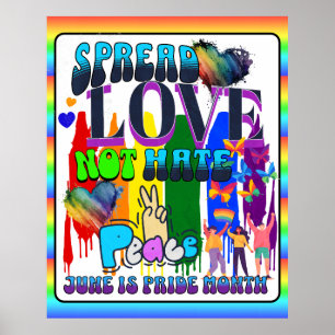 Poster fierté   L'Amour Répandu Pas La Haine