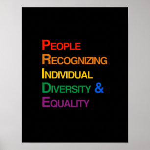 POSTER FIERTÉ : LES GENS IDENTIFIANT LA DIVERSITÉ