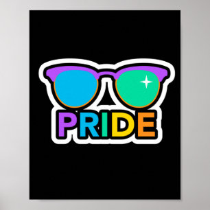 Poster Fierté. LGBT+Pride. Arc en ciel.