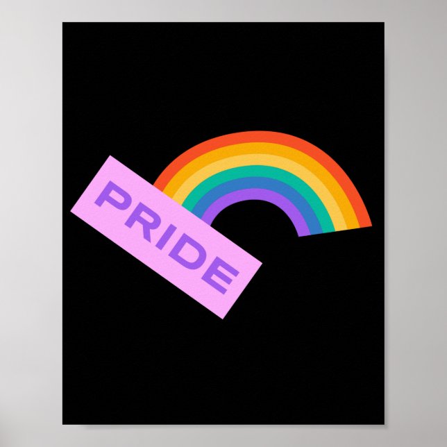 Poster Fierté. LGBT+pride. Arc en ciel. (Devant)