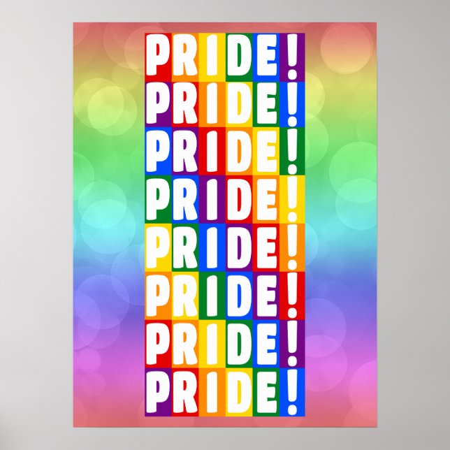 Poster Fierté LGBT Rainbow Colors (Devant)