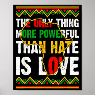 Poster Fierté noire afro-américaine amour afro plus grand