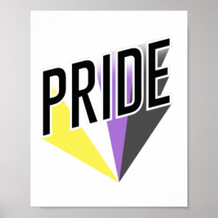 Poster Fierté non binaire éclatée