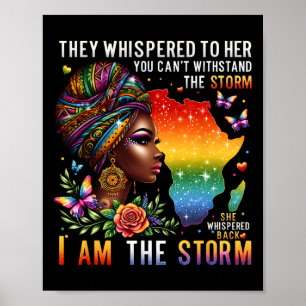 Poster Fierté Rétro Femme Noire Je Suis L'Inspiration De