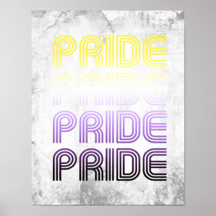 Poster Fierté Rétro Non Binaire