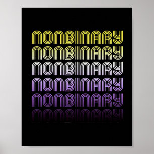 Poster Fierté Rétro Non Binaire