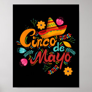 Poster Fiesta Cinco De Mayo Fête Correspondant Hommes Mex