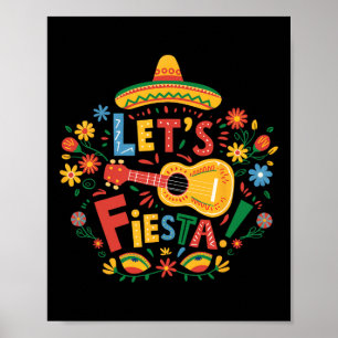 Poster Fiesta Cinco De Mayo Guitare Funny Mexico Pa