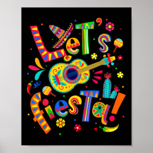Poster Fiesta Cinco De Mayo Parti Mexicain Guitare Me