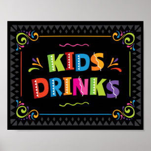 Poster Fiesta ENFANTS BOISSONS Party Signal Imprimer