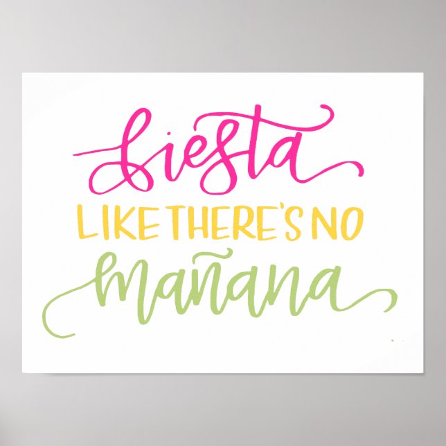 Poster Fiesta Like Theres No Manana Mexican Party (Devant)