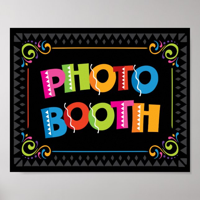 Poster Fiesta PHOTO BOOTH Party Signe Imprimer (Devant)