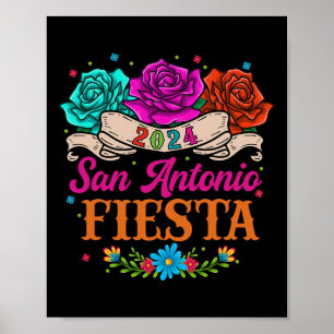 Poster Fiesta San Antonio Texas Roses Fundy mexicaine Fie